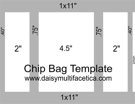 potato chip bag template